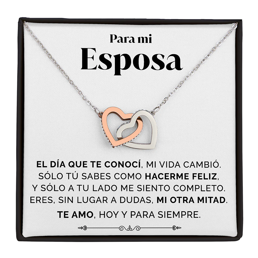 Collar para mi esposa con tarjeta