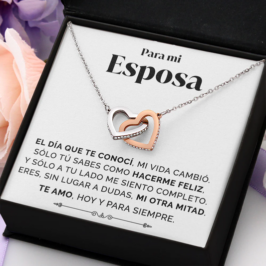 Collar para mi esposa con tarjeta